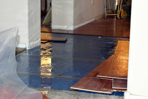 Professional Emergency Water Damage Restoration technician working in Evanston, WY